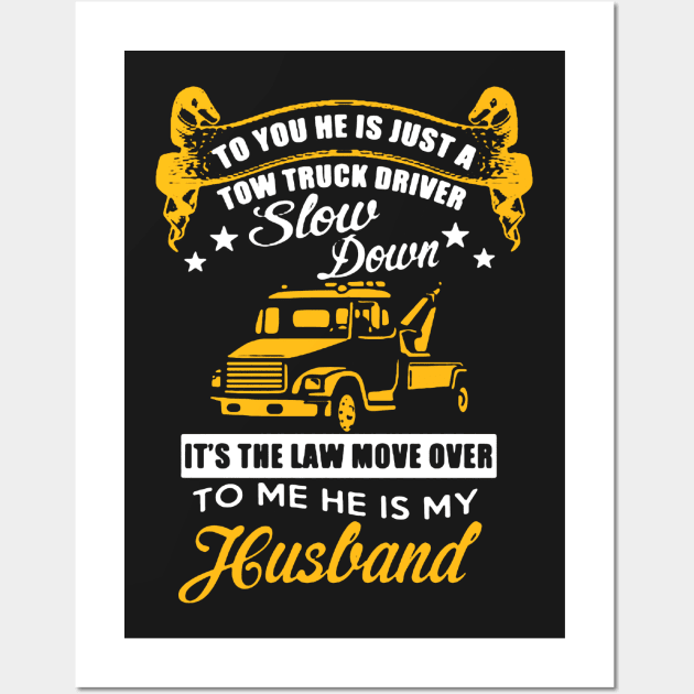 Truck Driver My Husband Wall Art by babettenoella